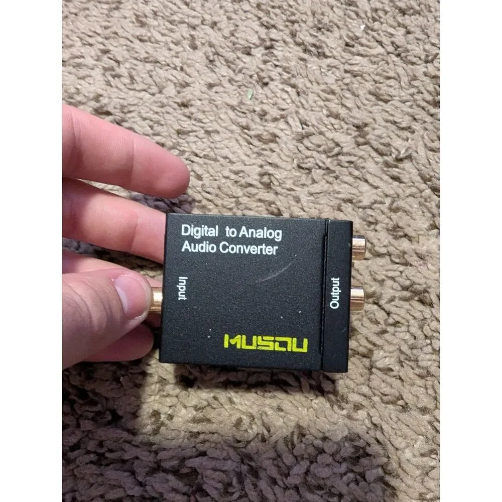 Musou Digital to Analog Audio Converter Toslink Optical Coaxial to RCA L/R DAC